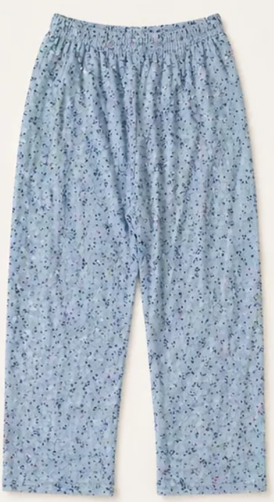 Stylot Chelly Cotton Trouser – Blue Ditsy Floral